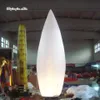 Lampadaire gonflable en forme de flamme de bougie simulée, ballon cône d'éclairage public de 2m/3m pour la décoration de fête et de nuit