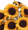 Konstgjord Sun Flower Silk Solros Diy Fake Floret Gul Mörk Färg Ljusfärg Liten Daisy Presentförpackning Dekorera 8YTB1