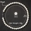 New Fashion 8-10mm Width 18-20inch Pearl Cross Necklaces Chains for Men Women Nice Jewelry Gift for Friends