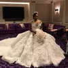 Glamour Africain Plus La Taille Tribunal Train Robe De Bal Robes De Mariée Hors Épaule Perle Col Tulle Jupes À Niveaux Applique Robe De Mariée