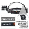 BORUiT T6 White2XPE Green LED Headlamp 3Mode Rehargeable Headlight Waterproof Head Torch Camping by 18650 Battery14936263249424