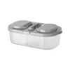 2グリッドプラスチック食品収納ボックスケース多機能キッチンオーガナイザーボックスシール付きjar冷蔵庫収納容器LIDS DBC BH3756