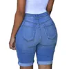 Neue Sexy Frauen Damen Denim Skinny Ripped Shorts Loch Zerstört Drapierte Stretch, Figurbetonte Jeans Schlanke Shorts