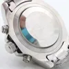 Nuovo orologio da uomo meccanico automatico da 44 mm con quadrante bianco con lunetta girevole in argento e cinturino in acciaio inossidabile