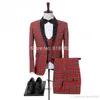 Erkek Suit Blazers Yakışıklı Bir Düğme Sağdı Tahminciler Şal Kapan Damat Smokin Erkekler Düğün/Balo/Akşam Yemeği En İyi Adam Blazer (Ceket+Pantolon+Tie+Yelek) 1024