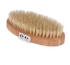 Naturalne knur Harster Back Body Brush Bamboo Ekologiczne szczotki Usuń martwa skóra prysznicowa do kąpieli spa masaż z nitem bez uchwytu