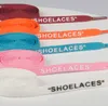 Weiou Nieuwe 8mm platte veters handgemaakte afdrukken "schoenveters" zwart wit oranje ow gesigneerd schoenveters uit schoenen sneakers bootlaces