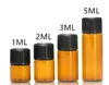 Amber Essential Oil Bottle with Orifice Reducer Small Essential Oil Vials Empty Bubble Amber Essential Oil Bottle