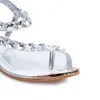 Hot Sale-Brand Sandals Women Rhinestone Summer Shoes wedges Slip On Woman Waterproof Party Women's Shoes Wedding 275