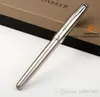 Parker Rollerball Pen Silver Golden Clip bolígrafos Escritura de oficina de alta calidad Suministros de papelería promoción roller ball pen good4967894