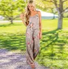 Kvinnor Floral Strap Jumpsuit 17 stilar Sommar ärmlös Rompers Boho Floral Print Jumpsuits lösa byxor playsuits ooa6396