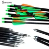 12PCS / 많은 유리 섬유 화살표 31.5 "-28"양궁 헌터 Nocks Fletched 화살표와 스틸 포인트 For15-60lbs 활 대상 화살표