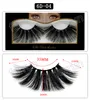 Ingen logo 25mm 6d Mink False Eyelashes Set 10 Style Design Cross Style Beauty Makeup Acceptera ditt logotyp