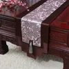 Fleurs de prunier élégantes Dîner Chemin de table Dernière nappe damassée chinoise Décoration de Noël de luxe Table à manger 250x34cm 300x34cm