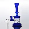 Nieuwe Gekleurde Glazen Waterpijp Bong Glazen Waskolf Waterpijp voor Roken Water oliebrander 14mm rig dab bong blauw