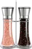 Glass Pepper Mill Salt Pepper Mill Grinder Stainless Steel Seasoning Bottle Grinder Glass Kitchen Accessaries Tool Premium Salt Grinder