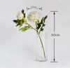 Flor artificial peônia de seda flor Pequenas peônias com duas cabeças de cerca de 50 cm de altura do casamento buquê e decorações para casa