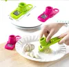 Prensa de ajo ABS pelador rallador jengibre ajo molienda rallador microplaner cepilladora Chopper Crush cortador rebanador herramientas de cocina 2 colores