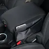 Housse de protection en coton pour boîte d'accoudoir de Console centrale de voiture noire pour accessoires intérieurs Jeep Wrangler JK 2011-2017