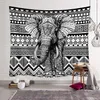 Großer Polyester-Wandteppich, böhmische Mandala-Strandtücher, Elefant, Hippie-Überwurf, Yoga-Matte, Badetuch, indische Wandbehang, Heimdekoration