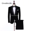 Tuxedos 2018 Hot New Sale Velvet Man Suits for Man Clothes2 PSC Peaked Lapel Wedding Suit Classic Style BlackPantSuxedos for Party Suit