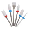 6pcs/set Nail Drill Bits Cuticle Cleaner Dust Drill Brush Ceramic Rotary Polishing Files Nails Grinding Heads Pedicure & Manicure Tool