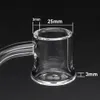 Beveled Edge Quartz Banger Evan shore Nails Hookahs with 25mm XL 3mm Thick 14mm male female 45 90 Frost Joint D251509