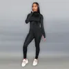 Nieuwe dames zweetpakken 2 -delige set lange mouw tracksuit top+broek leggings sportkleding herfst winter outfits casual sweatsuits jasbroek 1878