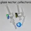 Kits de néctar 10 mm 14 mm Dicas de quartzo Garokahs mini tubo de fumaça de néctar com 5 ml de recipientes de silicone
