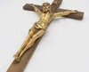 Hankroi 165 Inch Wall Wood Cross Crucifix Hand Painted Resin body of Christ on Carbonized Wood Cross4973870