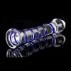 Icicles Sapphire Spiral Glass Dildo Big Ball Crystal Butt Plug Vagina and Anal Sex Toys Female Male Masturbation Products
