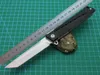 Ball Bearing Flipper Folding Knife D2 Satin Tanto Blade G10 + Stainless Steel Sheet Handle EDC Pocket Gift Knives