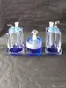 Doppelte Kristallschläuche, Glasbongs-Zubehör, Glaspfeifen, bunte Mini-Mehrfarben-Handpfeifen, beste Löffelglaspfeife