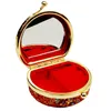Чехол для хранения шелковой парчи зеркальный дисплей коробки ожерелье ювелирные изделия подарочная коробка упаковка