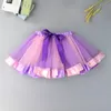 Baby Girls Regenbogen Tutu -Röcke flauschige Mädchen Petticoats Ballett Pettiskirt Prinzessin Tüll Rock Mini Kleid Party Ballkleid