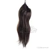 VMAE brésilien naturel noir vierge cordon queue de cheval queue de cheval 14 à 30 pouces armure droite vague de corps vraie queue de cheval de cheveux humains