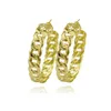 Mode-Hoop Oorbellen voor Dames Western Hot Koop Eenvoudige Nachtclub Huggie Earring Overdreven Mode-sieraden 2 kleuren Golden Rose Gold