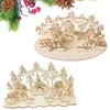 Criativos de Natal ornamentos de madeira 2,020 DIY Brinquedos de Madeira Rústico Tridimensional Decoração Suprimentos Decor primeiro Natal presente personalizado