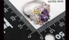 SHUNXUNZE best sell Wedding rings jewelry for women Pink Peridot Morganite Blue yellow Purple Cubic Zirconia Rhodium plated R368 size 6 - 9