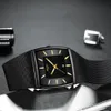 Nibosi 2019 Herren Uhren Top Marke Luxus Blue Square Quartz Watch Männer wasserdichte goldene männliche Armbanduhr Männer Relogio Maskulino5171093