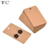 100Pcs Kraft Paper Blank Jewelry Display Card Cardboard Earring Package Hang Tag Card Brown 5 X 9cm238U