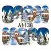 Kerstnagelstickers allemaal ingepakte wateroverdracht sticker nail art nagelgereedschap. A874