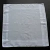 40cm 100 Cotton White Handkerchief Soft Sweat Absorption Women Men Square Handkerchief Pure Color DIY Blank Towel Christmas Gift 2262307