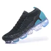 Nike Air VaporMax 2018 Flyknit 2.0 حار بيع 2018 جديد قوس قزح يكون صحيح الذهب الأسود الوردي أزياء المرأة رجل الاحذية للرجال الرياضة رياضة مصمم المدربين eur 36-45