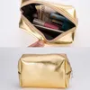 Frauen Cosmetic Bag Pink Gold Verfassungs-Beutel-Reißverschluss-Make Up Handtaschen-Organisator-Speicher-Fall-Beutel-Kultur Wash Beauty Box