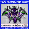 Einspritzung für KAWASAKI ZX1000 ZX 10 R 2011 2012 2013 2014 2015 Lila Grün 218MY.22 ZX 10R 1000CC ZX-10R ZX10R 11 12 13 14 15 OEM-Verkleidungen