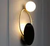 Nordic Retro Bedside Led Vägglampa Art Brass Foyer Bakgrund Sovrum Restaurang Aisle Wall Sconce Lighting Gratis frakt Myy