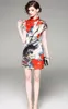 Summer Dress Donna 2019 nuovo temperamento Lady giornaliera migliorata versione stampata irregolare Cheongsam increspato vestito sottile XS-XXXL