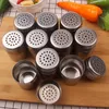 Rostfritt stål Salt Shaker Jar Sugar Pepper Toothpick Storage Bottle BBQ Picnic Seasoning Storage Jars Herb Spice Tools