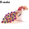 Fashion-Full Crystal Peacock Portachiavi Anelli Holder Noble Purse Bag Ciondolo fibbia per le donne Portachiavi Portachiavi K282